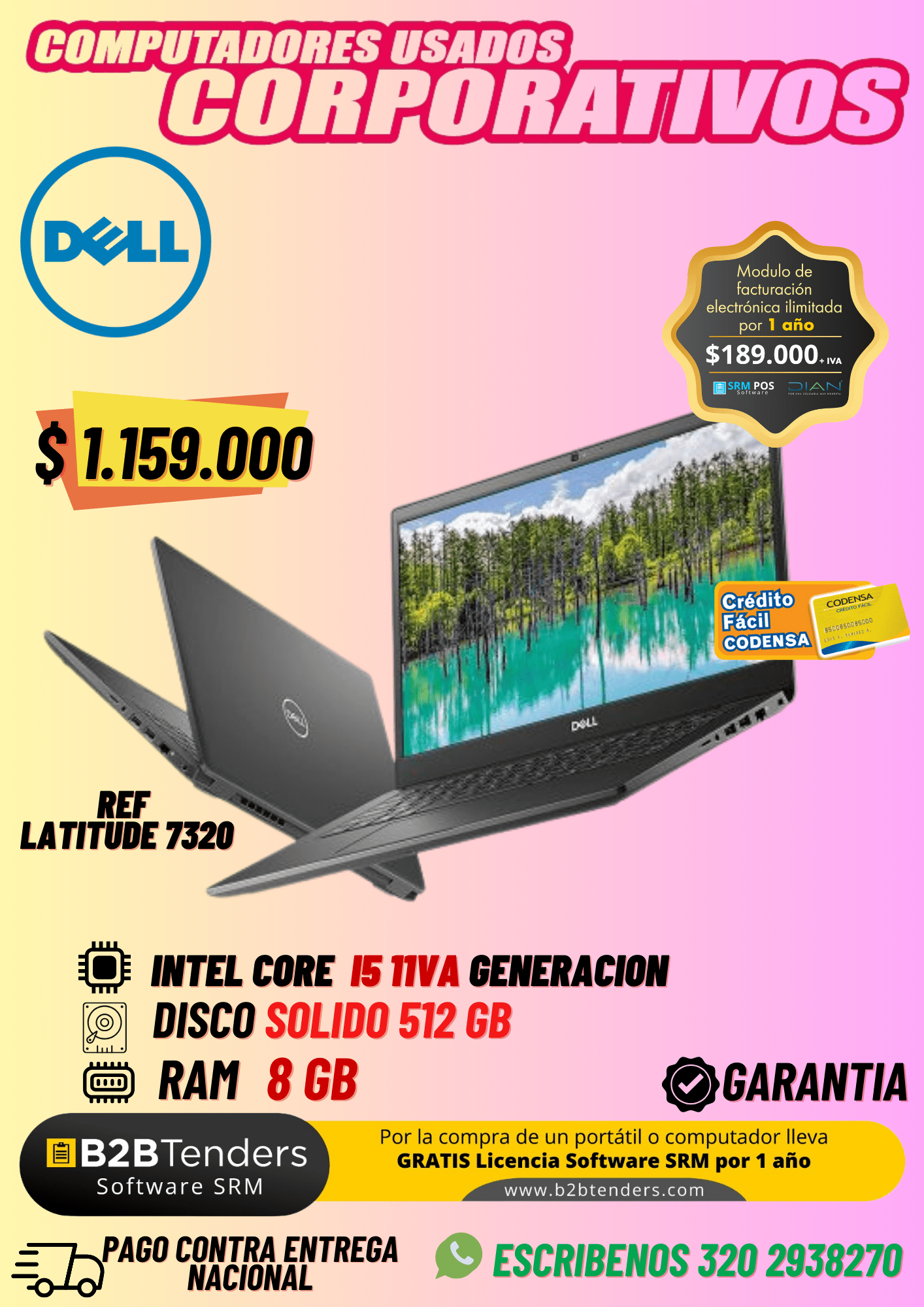 Dell 7320 INTEL®CORE™ I5 11va